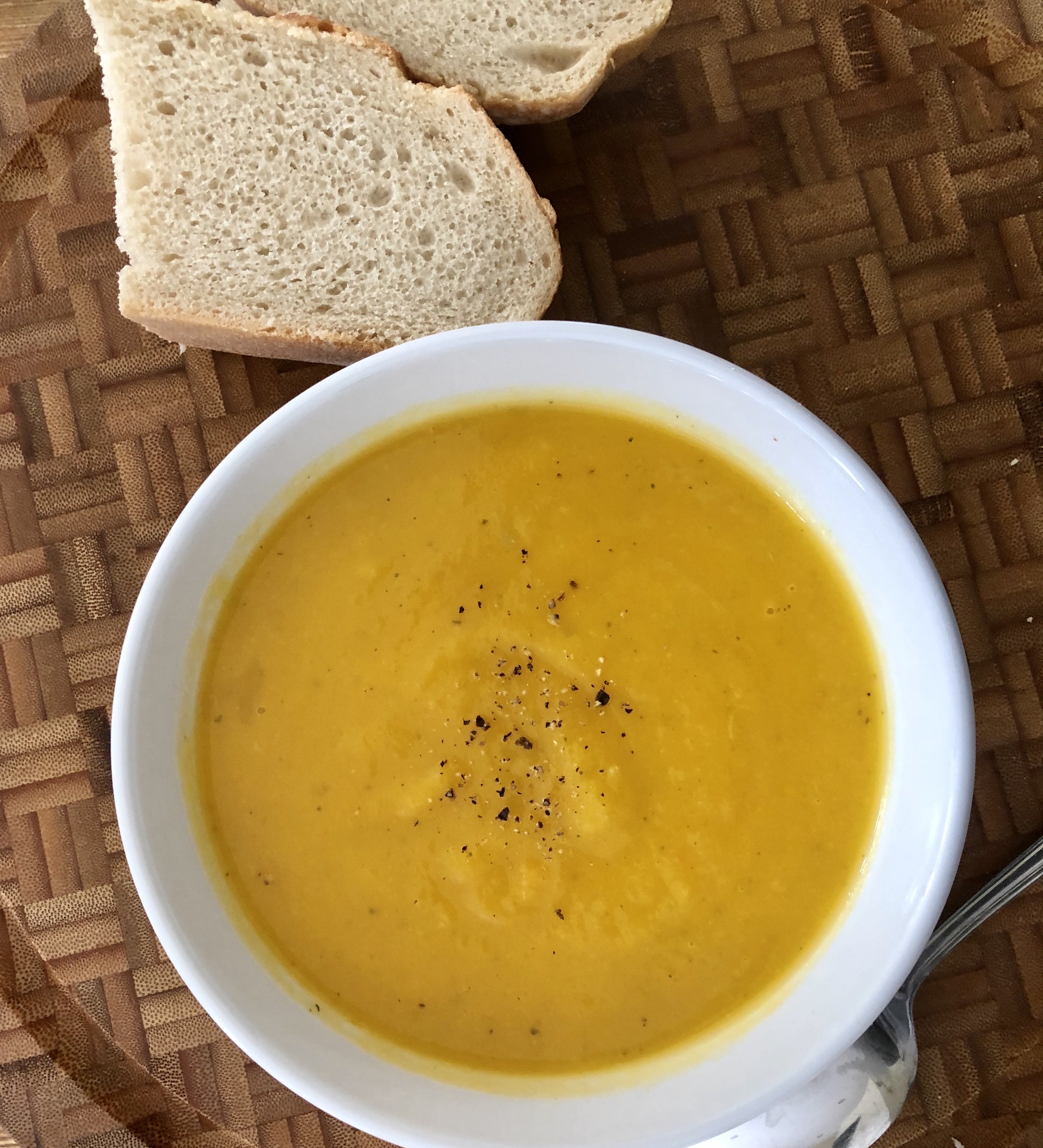 butternut and buttercup squash soup